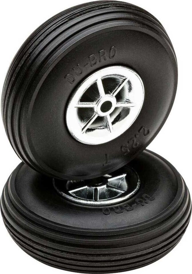 Treaded Chrome Wheels, 2-1/4" Diameter (2)